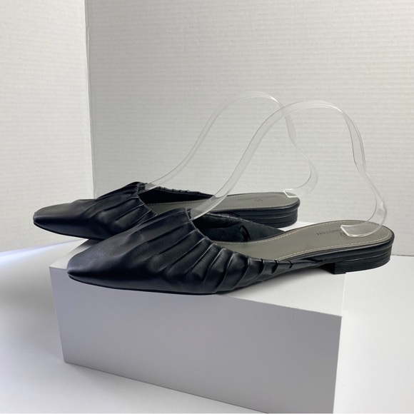 Worthington Black Slip-On Flat Mule Shoes - Picture 3 of 5